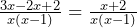 \frac{3x-2x+2}{x(x-1)}=\frac{x+2}{x(x-1)}