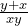 \frac{y+x}{xy}