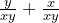 \frac{y}{xy}+\frac{x}{xy}
