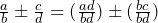 Rendered by QuickLaTeX.com \frac{a}{b} \pm\frac{c}{d}=(\frac{ad}{bd}) \pm(\frac{bc}{bd})